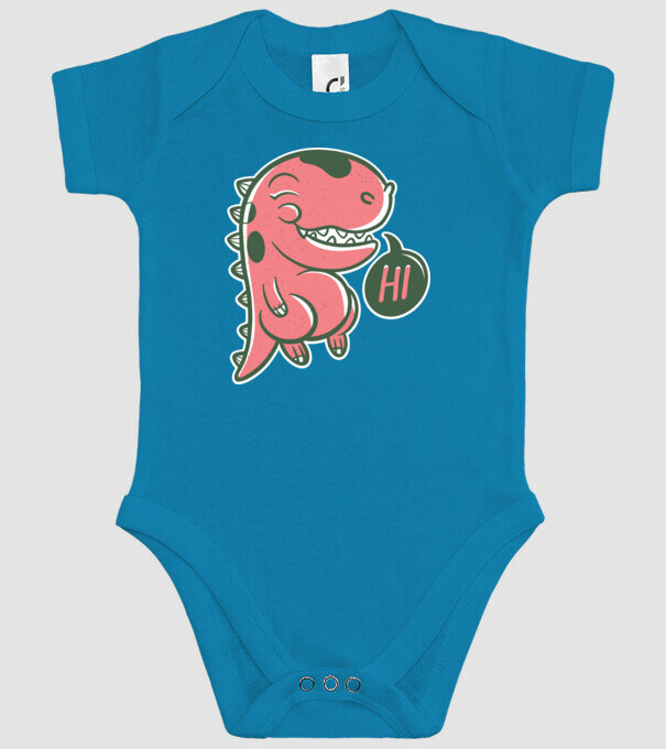 Dinozaur drăguț model turcoaz pe tricou