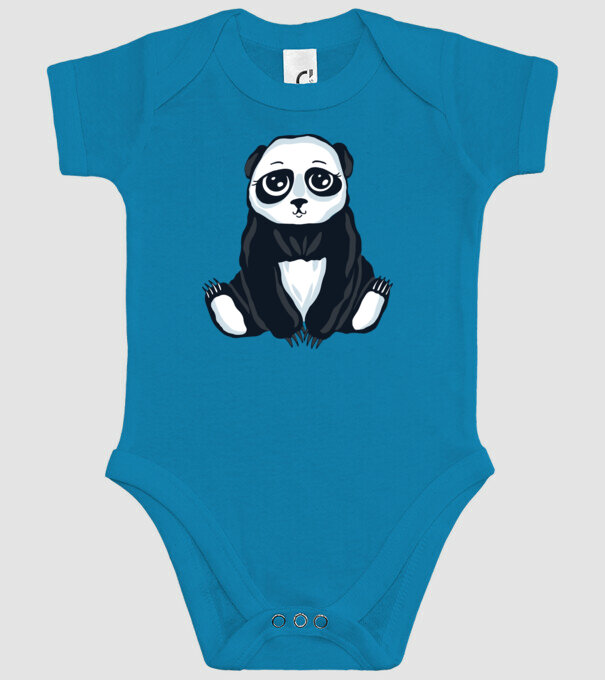 Panda drăguț model turcoaz pe tricou