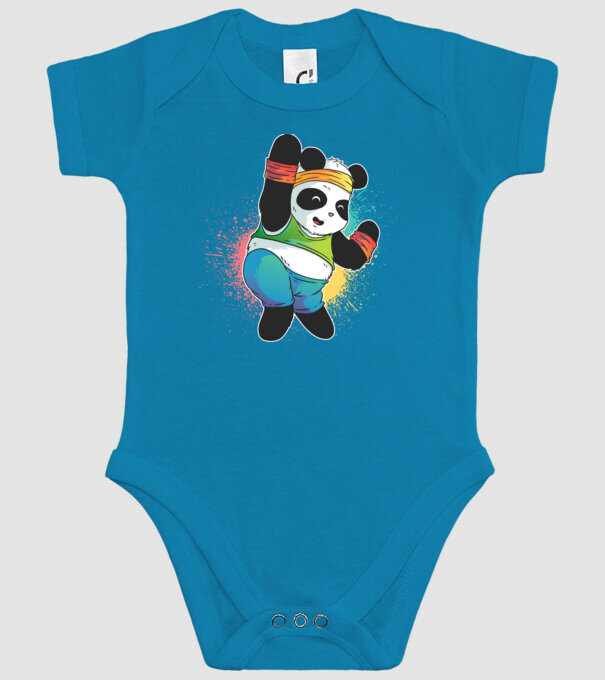 Panda drăguț Zumba model turcoaz pe tricou
