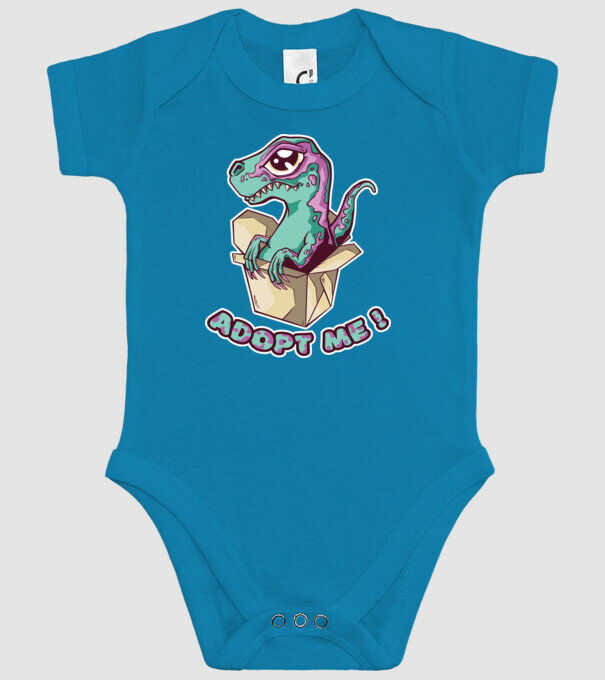 Raptor drăguț model turcoaz pe tricou