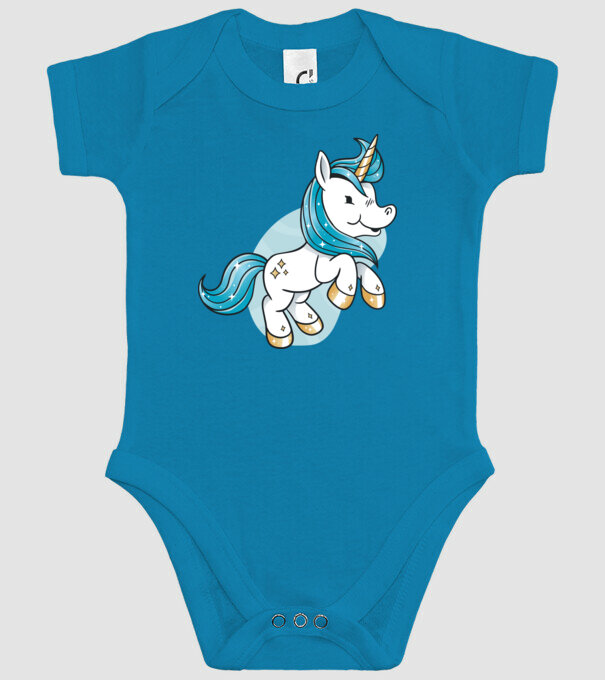 Unicorn drăguț model turcoaz pe tricou