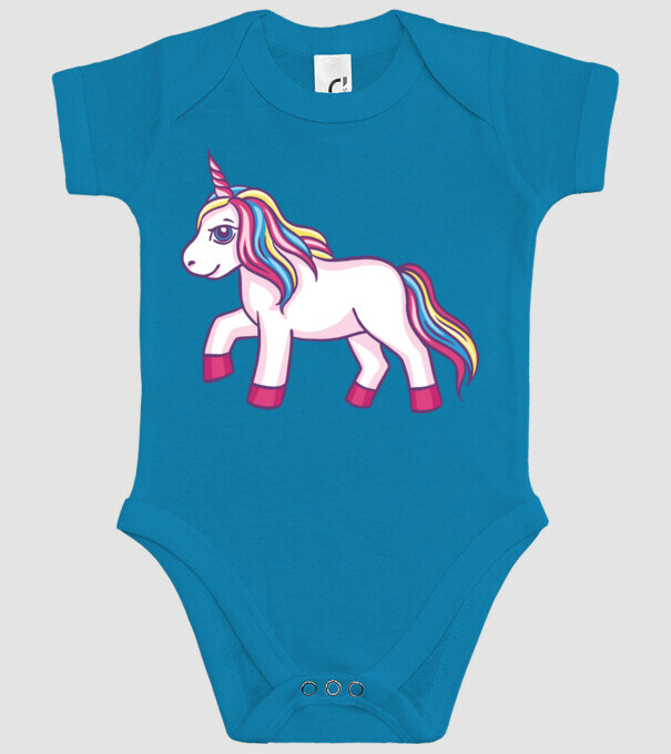 Unicorn drăguț model turcoaz pe tricou