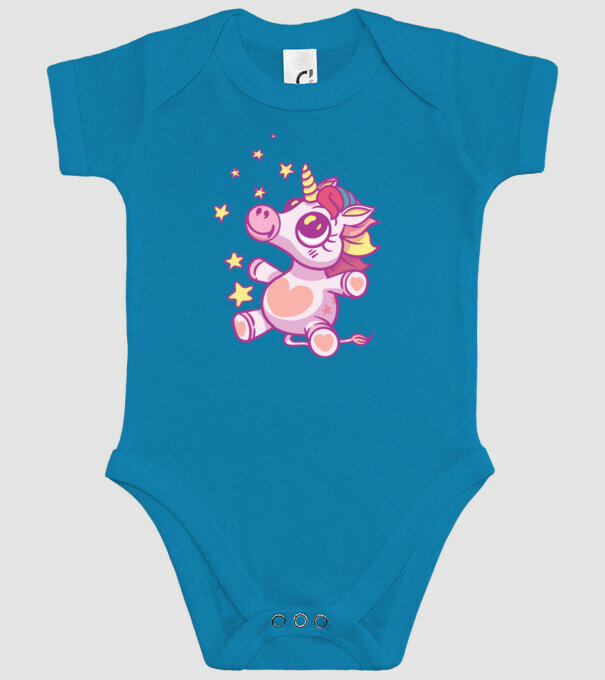 Unicorn drăguț model turcoaz pe tricou