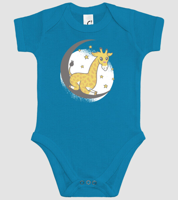 Girafă drăguță model turcoaz pe tricou