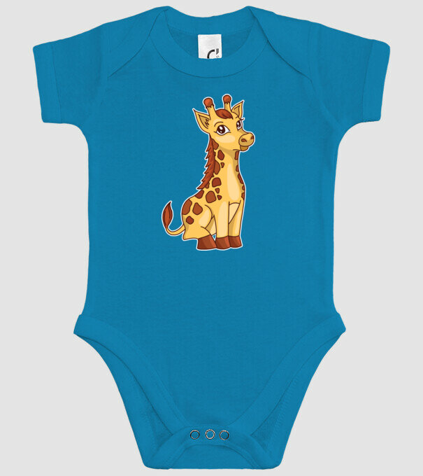 Girafă drăguță model turcoaz pe tricou