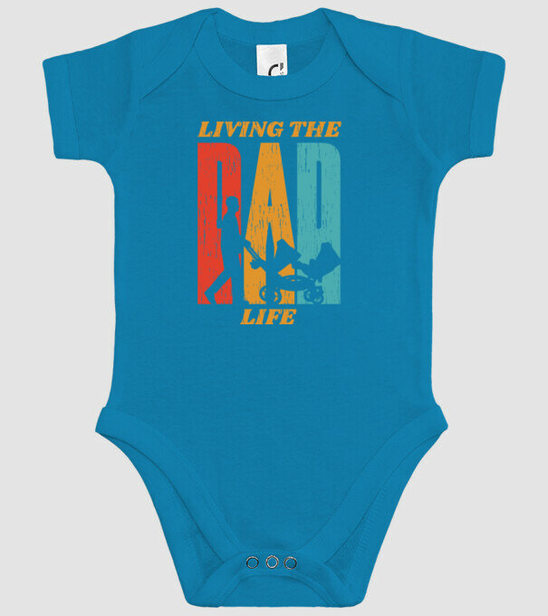 Dad Life pentru tata model turcoaz pe tricou