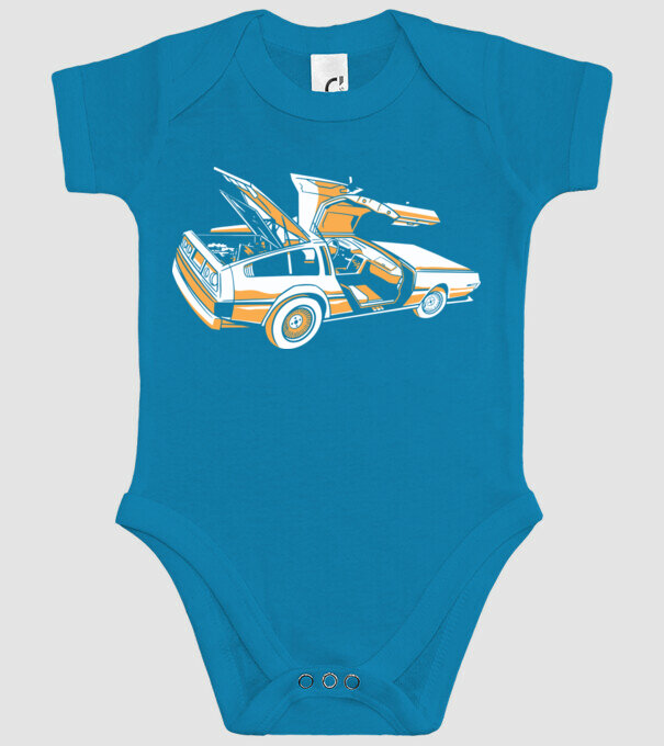 Delorian Înapoi în viitor model turcoaz pe tricou