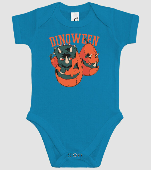 Dinoween model turcoaz pe tricou