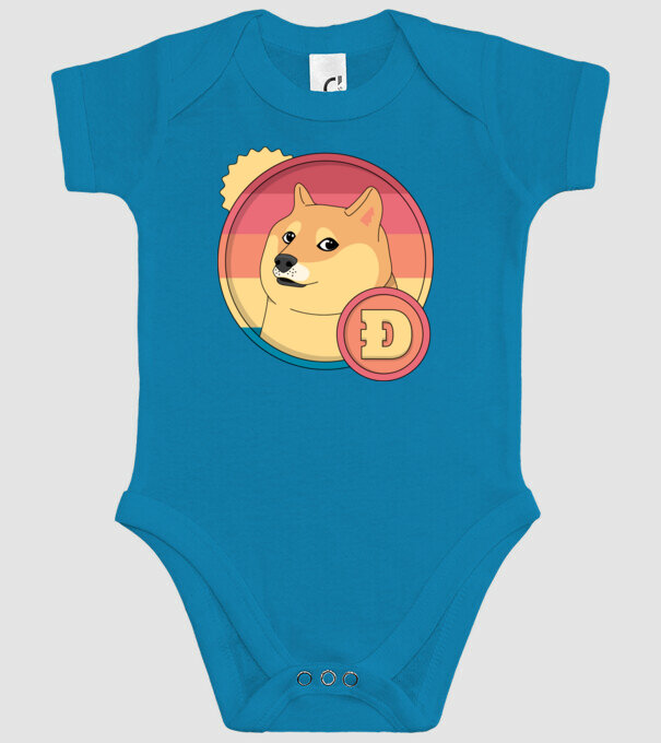 Doge Coin model turcoaz pe tricou