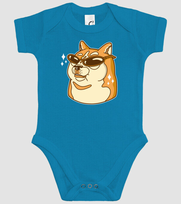 Doge Coin model turcoaz pe tricou