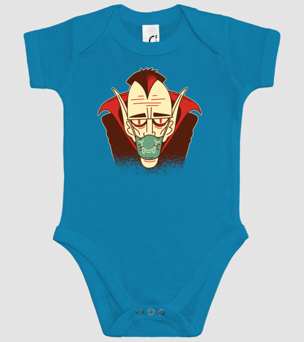 Dracula în mască model turcoaz pe tricou