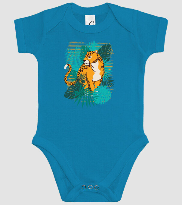 Jaguar junglă model turcoaz pe tricou