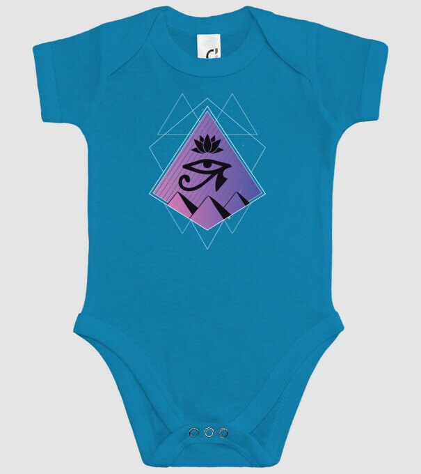 Egipt simbol geometric model turcoaz pe tricou