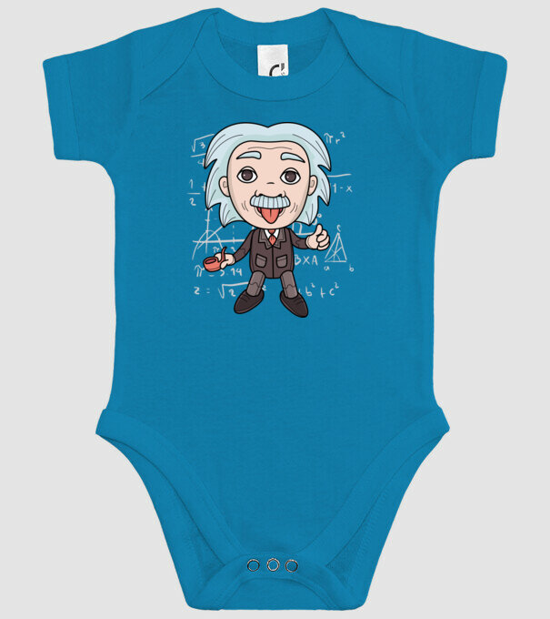 Caricatură Einstein model turcoaz pe tricou