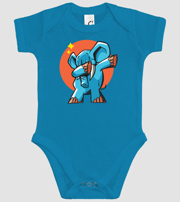 Elefant DAB model turcoaz pe tricou