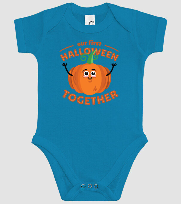 Primul nostru Halloween împreună model turcoaz pe tricou
