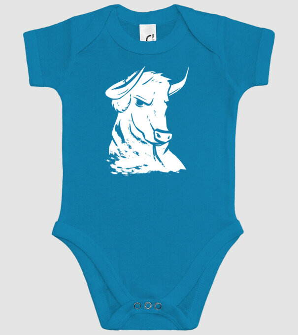 Taur puternic model turcoaz pe tricou