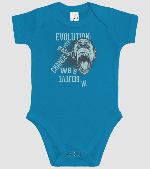 Evolution - Very gradual change model turcoaz pe tricou