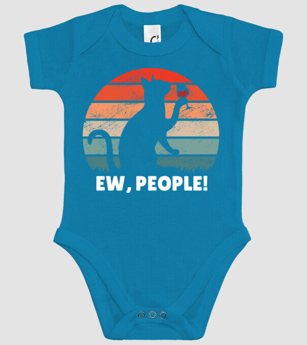 Ew, oameni - Pisică model turcoaz pe tricou