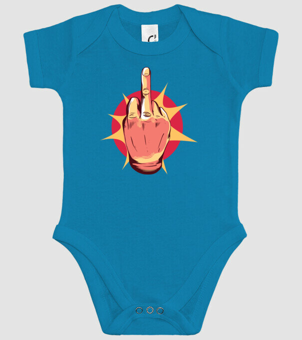 Tricou arată degetul model turcoaz pe tricou