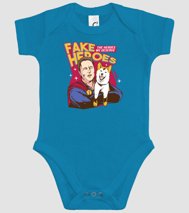 Fake Hero Elon Musk model turcoaz pe tricou