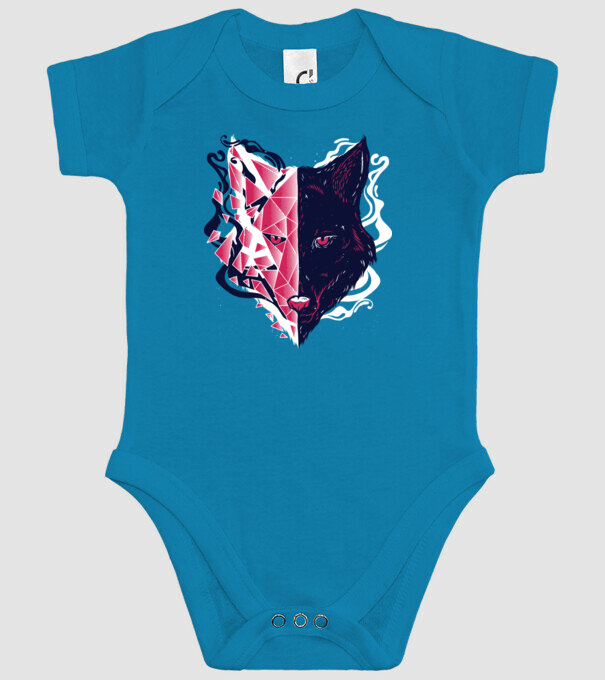 Cap de lup model turcoaz pe tricou