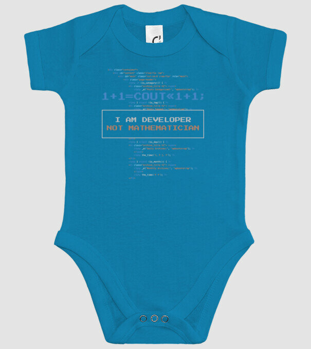Tricou pentru developeri model turcoaz pe tricou