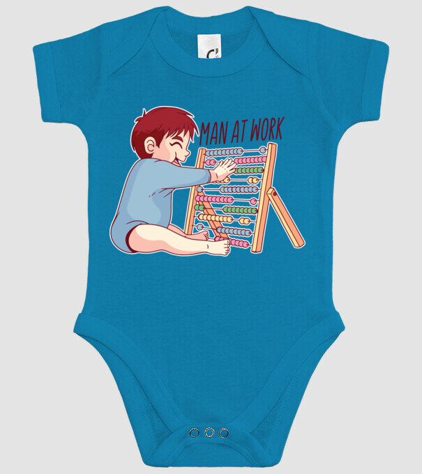 Bărbat la lucru tricou amuzant model turcoaz pe tricou