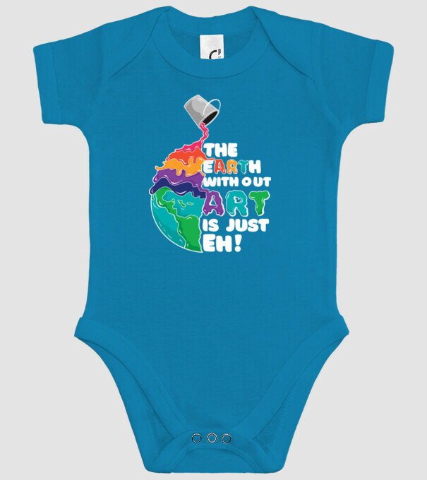 Pământ Artă model turcoaz pe tricou