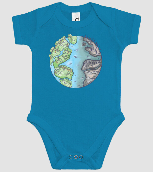 Distrugerea Pământului model turcoaz pe tricou