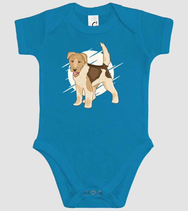 Fox Terrier model turcoaz pe tricou