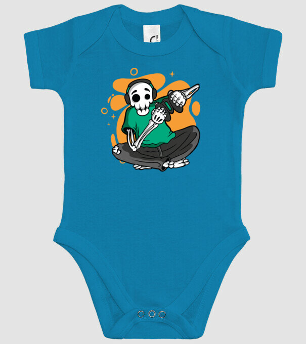 Schelet Gamer model turcoaz pe tricou