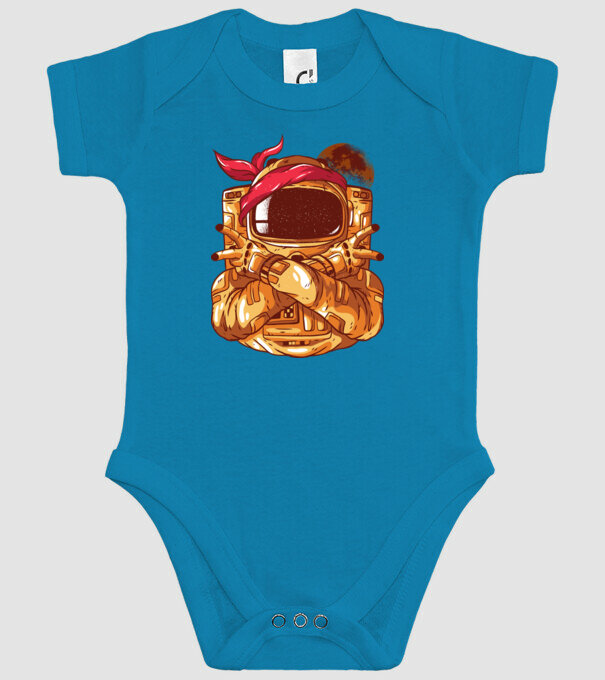 Gangsta Astronaut astronaut rapper model turcoaz pe tricou