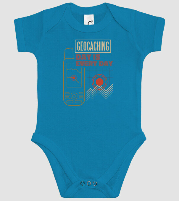 Geocaching model turcoaz pe tricou