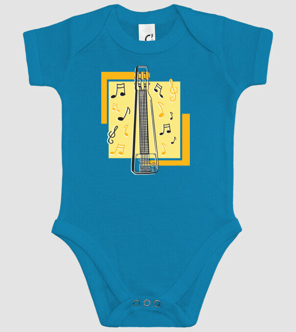 Tricou chitarist model turcoaz pe tricou