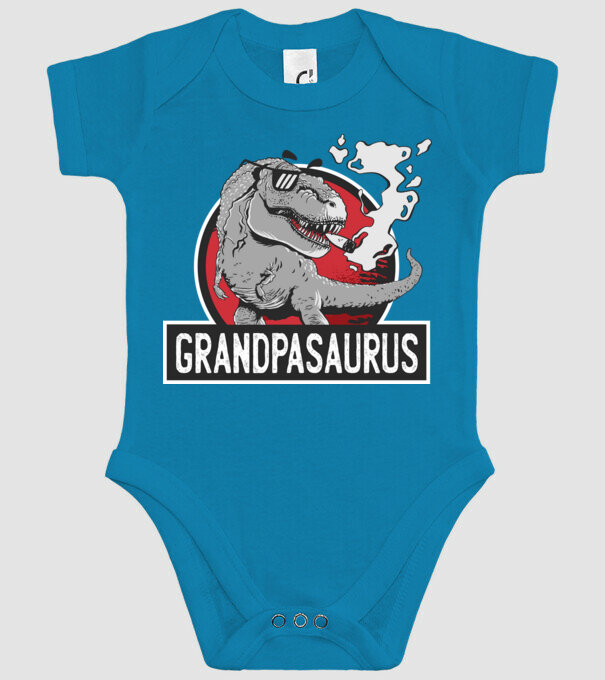 Grandpasaurus T-rex model turcoaz pe tricou
