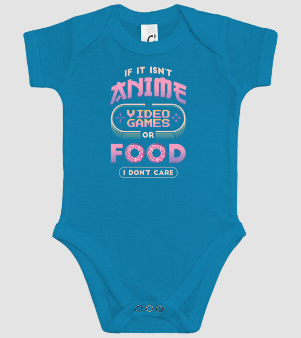 Dacă nu e vorba de anime, joc video sau mâncare, nu-mi pasă model turcoaz pe tricou
