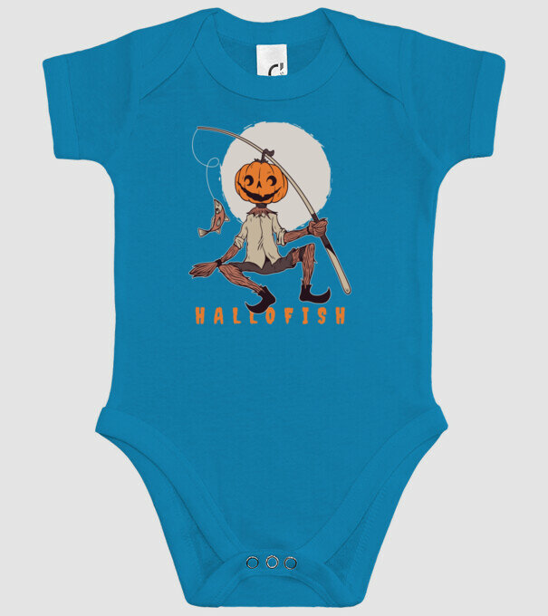 Hallofish - Pescar Halloween model turcoaz pe tricou