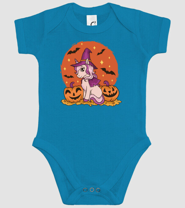Unicorn Halloween model turcoaz pe tricou