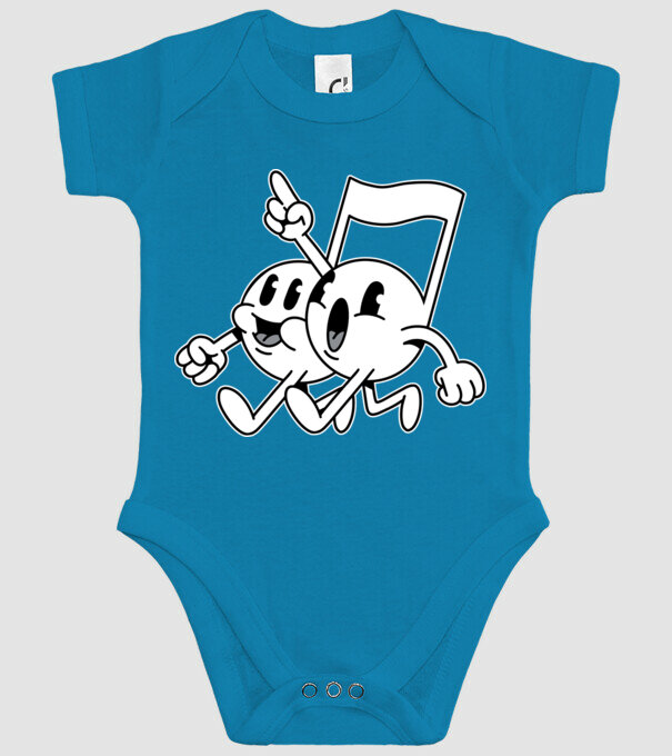 Note muzicale model turcoaz pe tricou