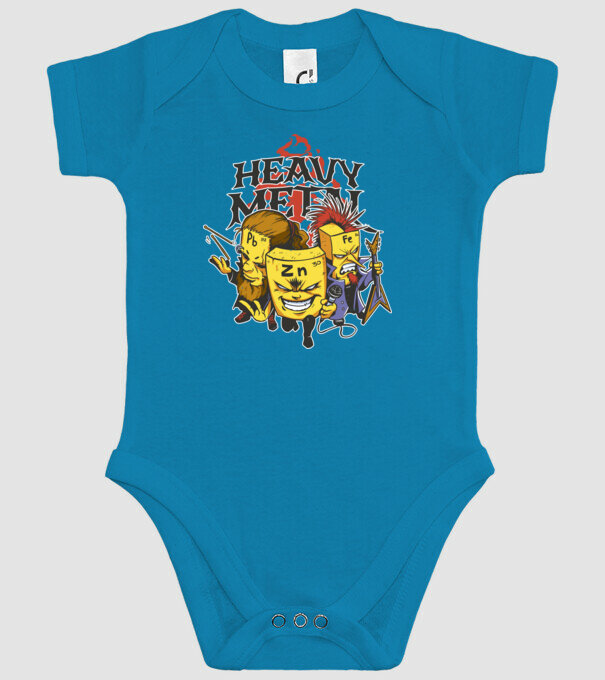 Elemente Heavy Metal model turcoaz pe tricou