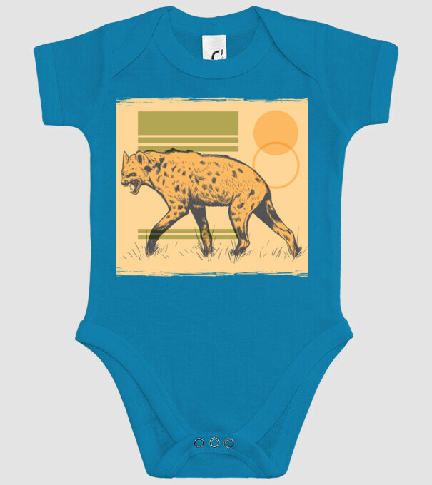 Hienă model turcoaz pe tricou