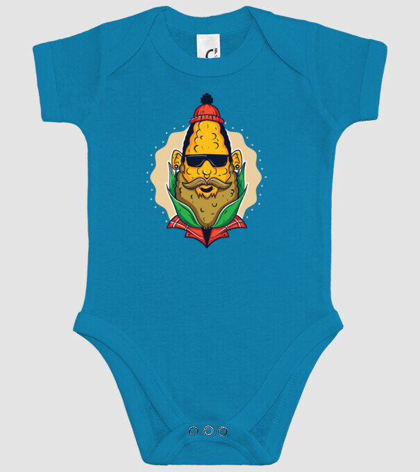 Hipster porumb model turcoaz pe tricou