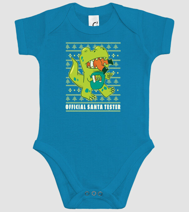 Tester oficial Moș Crăciun model turcoaz pe tricou
