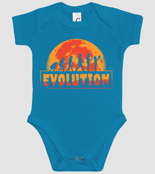 Evoluție Horror model turcoaz pe tricou