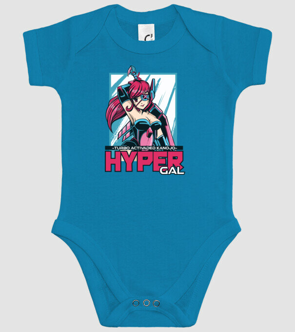 Hyper Gal - Fată Anime model turcoaz pe tricou