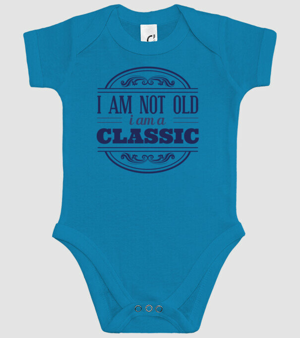 'I''m not old, I am a Classic' model turcoaz pe tricou