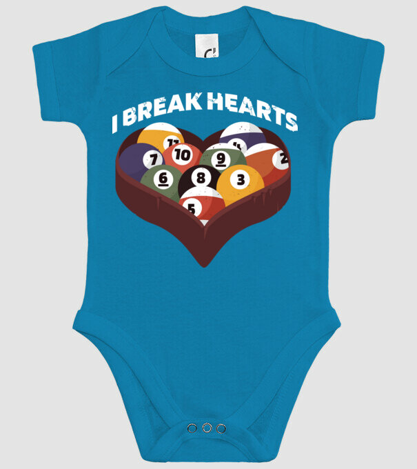 I break hearts - Biliard model turcoaz pe tricou