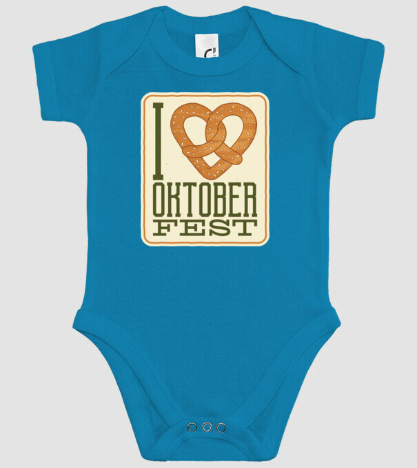 I Love Oktoberfest model turcoaz pe tricou