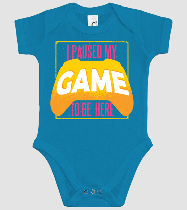 I paused my game to be here tricou amuzant Gamer model turcoaz pe tricou